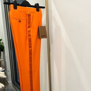 Burberry Ladies Deep Orange Aimi Mid-Rise Tailored Trousers